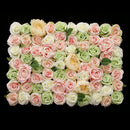 Artificial Rose Hydrangea Flower Wall Panels Backdrop Green