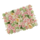 Artificial Rose Hydrangea Flower Wall Panels Backdrop Green