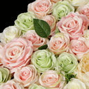 Artificial Rose Hydrangea Flower Wall Panels Backdrop Green