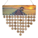 Wooden Bridge Theme Birthday Planner Calendar Board Wooden Reminder Plaque