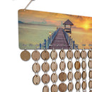 Wooden Bridge Theme Birthday Planner Calendar Board Wooden Reminder Plaque