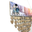 Wooden Snowman Design Birthday Planner Calendar Board Wooden Reminder Plaque