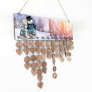 Wooden Snowman Design Birthday Planner Calendar Board Wooden Reminder Plaque