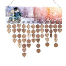 Wooden Snowman Design Birthday Planner Calendar Board Wooden Reminder Plaque