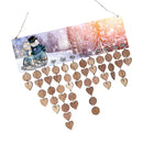 Wooden Snowman Design Birthday Planner Calendar Board Wooden Reminder Plaque