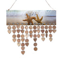 Starfish Design Calendar Birthday Planner Board Wood Reminder Plaque Gifts