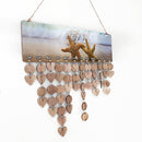 Starfish Design Calendar Birthday Planner Board Wood Reminder Plaque Gifts