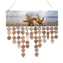 Starfish Design Calendar Birthday Planner Board Wood Reminder Plaque Gifts