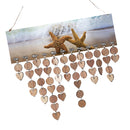 Starfish Design Calendar Birthday Planner Board Wood Reminder Plaque Gifts