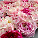 Artificial Flower Wall Panels Wedding Party Venue Decor Backdrops Rose Pink