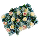 Artificial Flower Wall Panels Wedding Venue Decor Photo Backdrop Gray & Blue