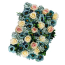 Artificial Flower Wall Panels Wedding Venue Decor Photo Backdrop Gray & Blue