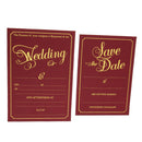 2pcs Set Wedding Day Evening Invitation Cards Wedding Reception Favors