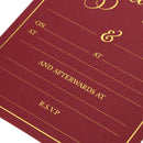 2pcs Set Wedding Day Evening Invitation Cards Wedding Reception Favors