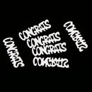 Silver Black Congrats Cap Table Confetti Graduation Decoration