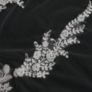 Bridal Wedding Tulle Veil 1 Tier Long Applique With Comb Wedding Acessories