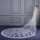 Bridal Wedding Tulle Veil 1 Tier Long Applique With Comb Wedding Acessories