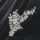Bridal Wedding Tulle Veil 1 Tier Long Applique With Comb Wedding Acessories