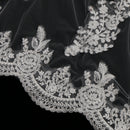 Bridal Wedding Tulle Veil 1 Tier Long Applique With Comb Wedding Acessories