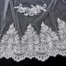 Wedding Veil Appliques Edge Chapel Long Bridal Veils With Comb Accessories
