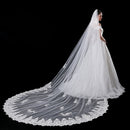 Wedding Veil Appliques Edge Chapel Long Bridal Veils With Comb Accessories