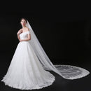 Wedding Veil Appliques Edge Chapel Long Bridal Veils With Comb Accessories