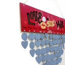 Love is in the Air Wood Board Plaque Events Reminder Calendar 50pcs Discs