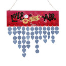 Love is in the Air Wood Board Plaque Events Reminder Calendar 50pcs Discs