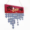 Love is in the Air Wood Board Plaque Events Reminder Calendar 50pcs Discs