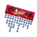 Love is in the Air Wood Board Plaque Events Reminder Calendar 50pcs Discs