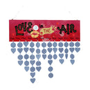 Love is in the Air Wood Board Plaque Events Reminder Calendar 50pcs Discs