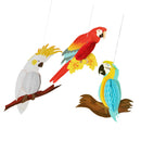3 pieces Rainbow Hanging Parrot Kindergarden layout Fun Kids On Swing Decoration