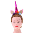 Lovely Girls Glitter Unicorn Horn Flower Headband Party Cosplay Costume