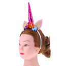 Lovely Girls Glitter Unicorn Horn Flower Headband Party Cosplay Costume