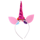 Lovely Girls Glitter Unicorn Horn Flower Headband Party Cosplay Costume