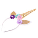 Kids Girls Glitter Unicorn Horn Daisy Headband Party Cosplay Accessories
