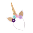 Kids Girls Glitter Unicorn Horn Daisy Headband Party Cosplay Accessories