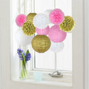 12 Pieces Tissue Paper Flowers Hanging Lanterns Wedding Party Decoration