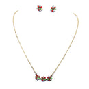Crystal Necklace Earrings Pendant Necklace Women's Jewelry Accessory Girls Gifts