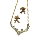 Crystal Necklace Earrings Pendant Necklace Female Jewelry Accessory Lover Gifts