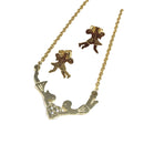 Crystal Necklace Earrings Pendant Necklace Female Jewelry Accessory Lover Gifts