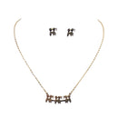 Crystal Necklace Earrings Pendant Necklace Women's Jewelry Female Gift