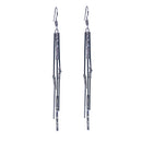 Silver Crystal Earrings Tassel Earrings Jewelry Gift Woman Party Girl Dangle Earrings For