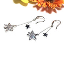Silver Crystal Earrings Pendant Earrings Jewelry Gift Woman Party Girl Dangle Earrings For