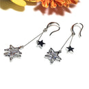 Silver Crystal Earrings Pendant Earrings Jewelry Gift Woman Party Girl Dangle Earrings For
