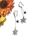 Silver Crystal Earrings Pendant Earrings Jewelry Gift Woman Party Girl Dangle Earrings For