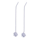 Silver Crystal Earrings Snowflakes Earrings Jewelry Gift Woman Party Girl Dangle Earrings Stud