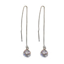 Silver Crystal Earrings Drops Pendant Earrings Jewelry Gift Woman Party Girl Dangle Earrings