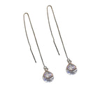 Silver Crystal Earrings Drops Pendant Earrings Jewelry Gift Woman Party Girl Dangle Earrings