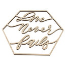 Wooden Wedding Chair Signs Vintage Love Never Fails Hanging Signs Set Props